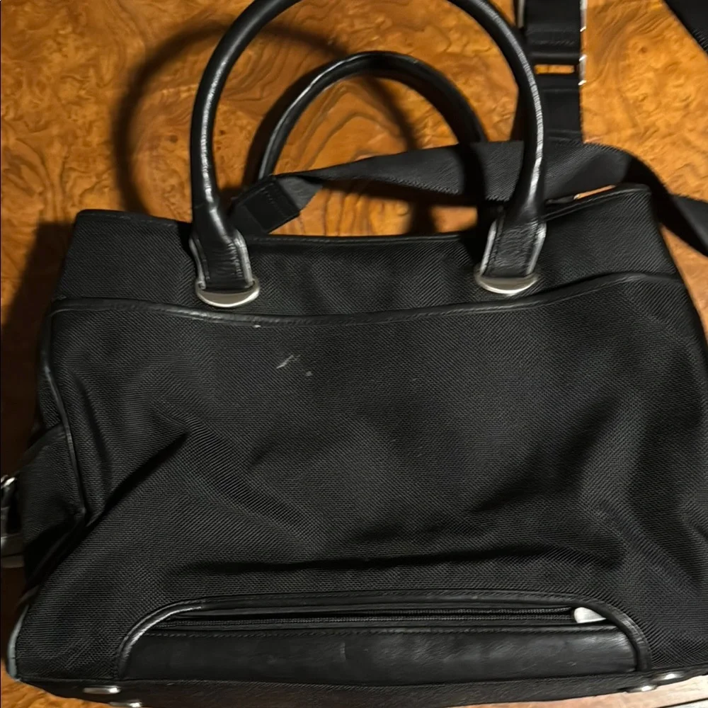 Tumi Black Laptop Bag w/handles & strap